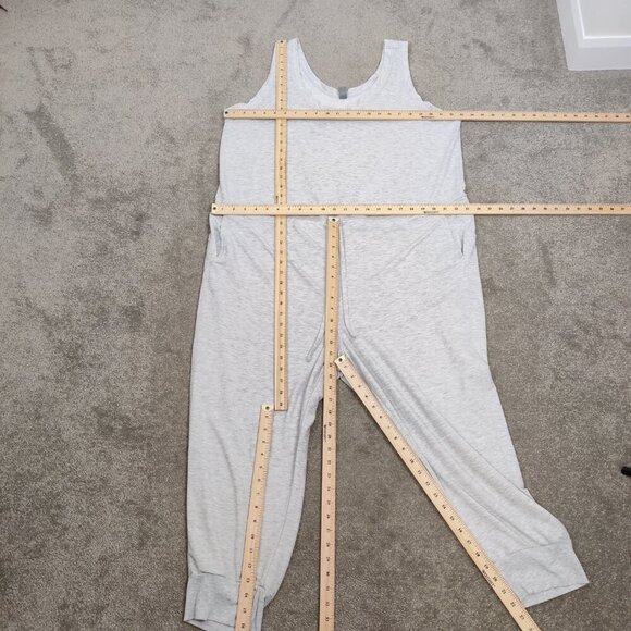 Joe Fresh Active Women's Athletic Jumpsuit in Silver Gray Size 1X Dropped Crotch - Picture 7 of 15